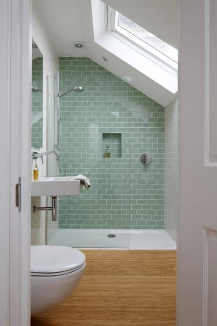 skylight small bathroom