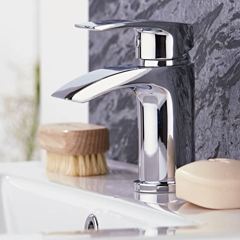 modern basin tap closeup