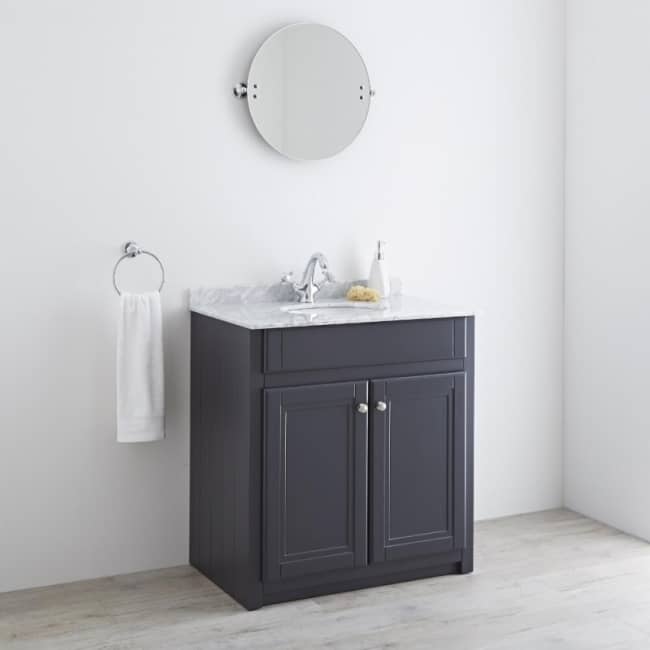 traditional style anthracite coloured vanity unit