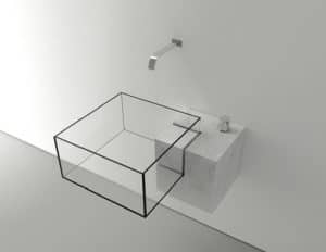 Kub glass basin