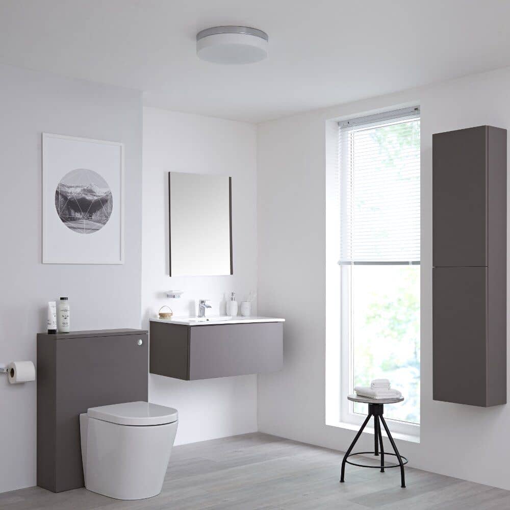On Trend Grey Bathroom Ideas, Grey Bathtub What Color For Walls