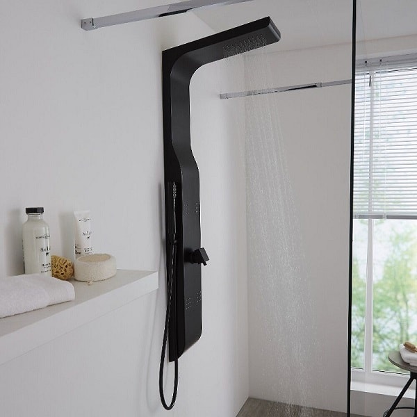 Black shower tower
