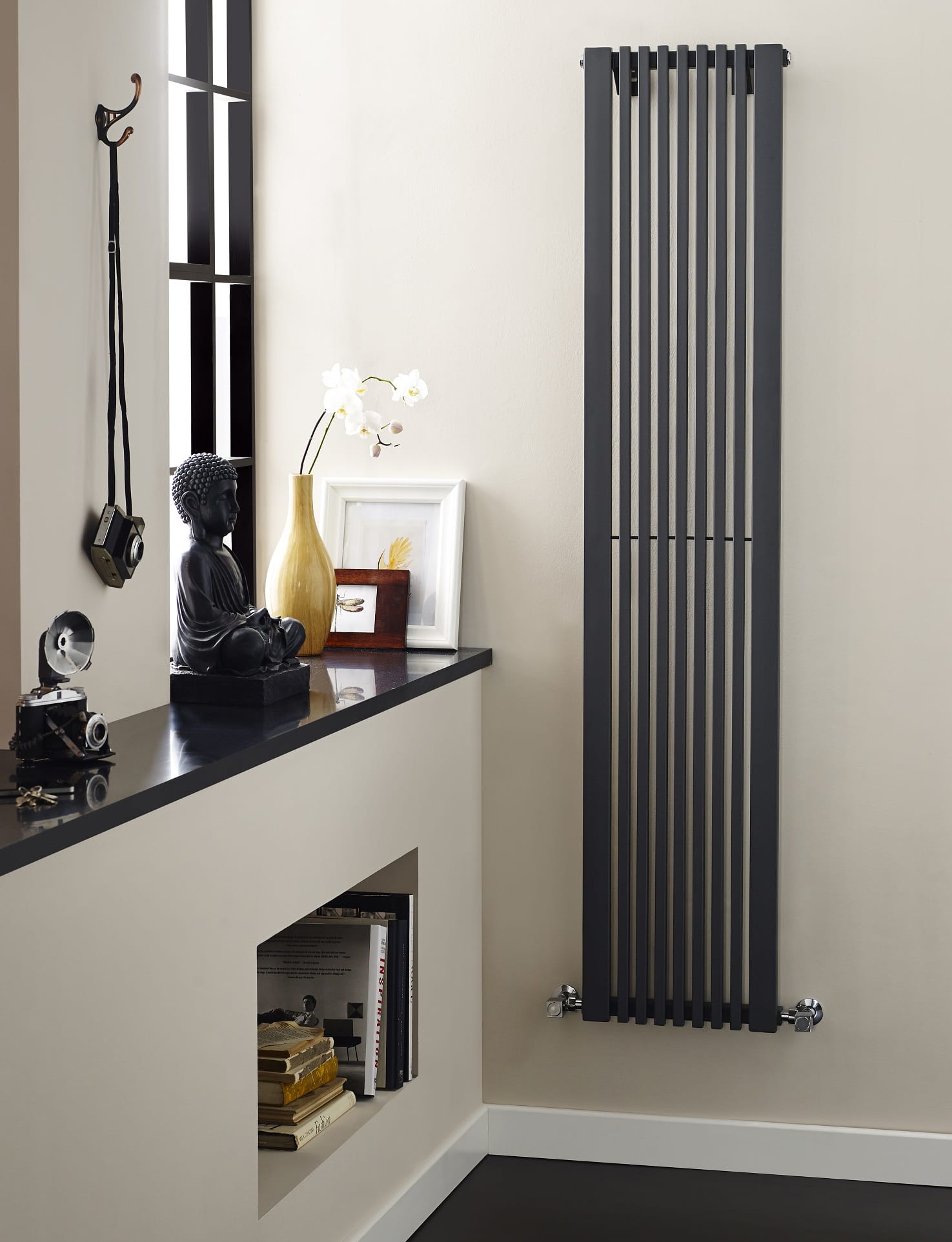 3 Reasons To Choose Vertical Radiators BigBathroomShop   Anthracite Vertical Radiator 