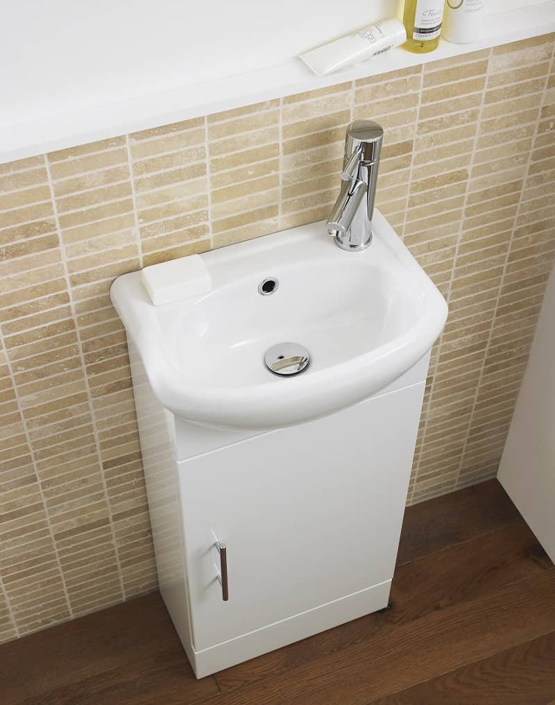 cloakroom-vanity-unit Cloakroom vanity unit with mono tap