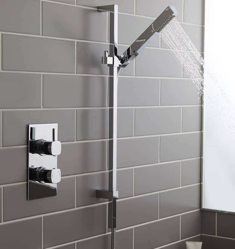 concealed shower valve with shower handset and slide rail