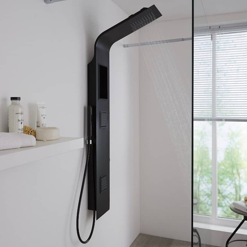 black shower tower black shower tower