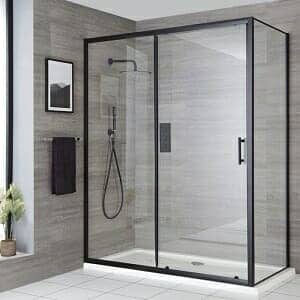 Milano-Nero-Black-Sliding-Shower-Door-Choice-of-Sizes-and-Side-Panel