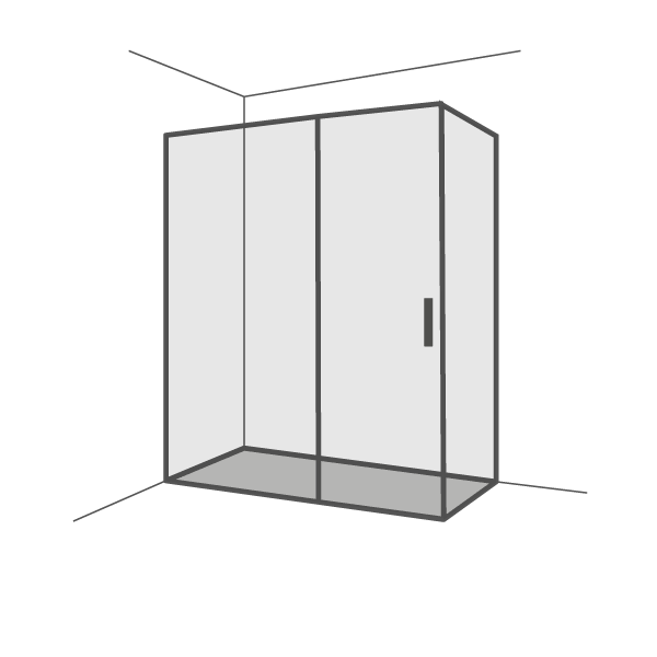 Corner shower enclosure graphic