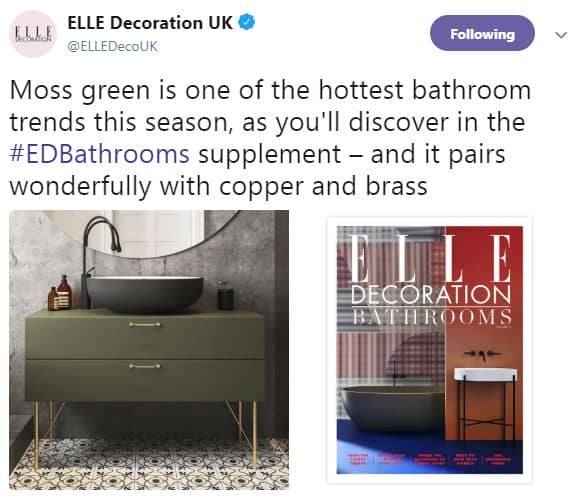 moss green bathroom furniture