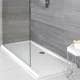 White low profile shower tray