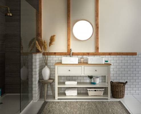 Aston & Henley Vanity Unit in a scandi style bathroom space