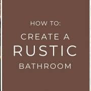 how to create a rustic bathroom banner image