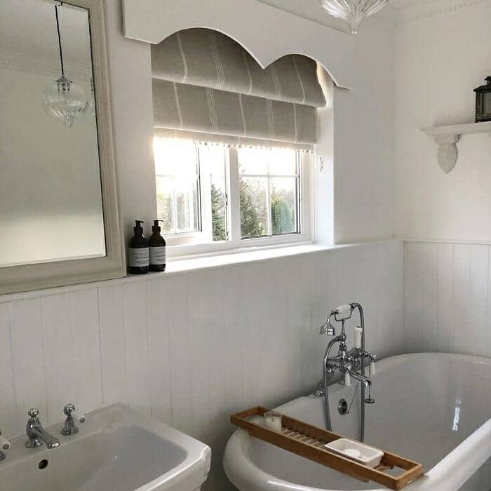 traditional bathroom and freestanding bathtub by little_paddock_cottage on Instagram