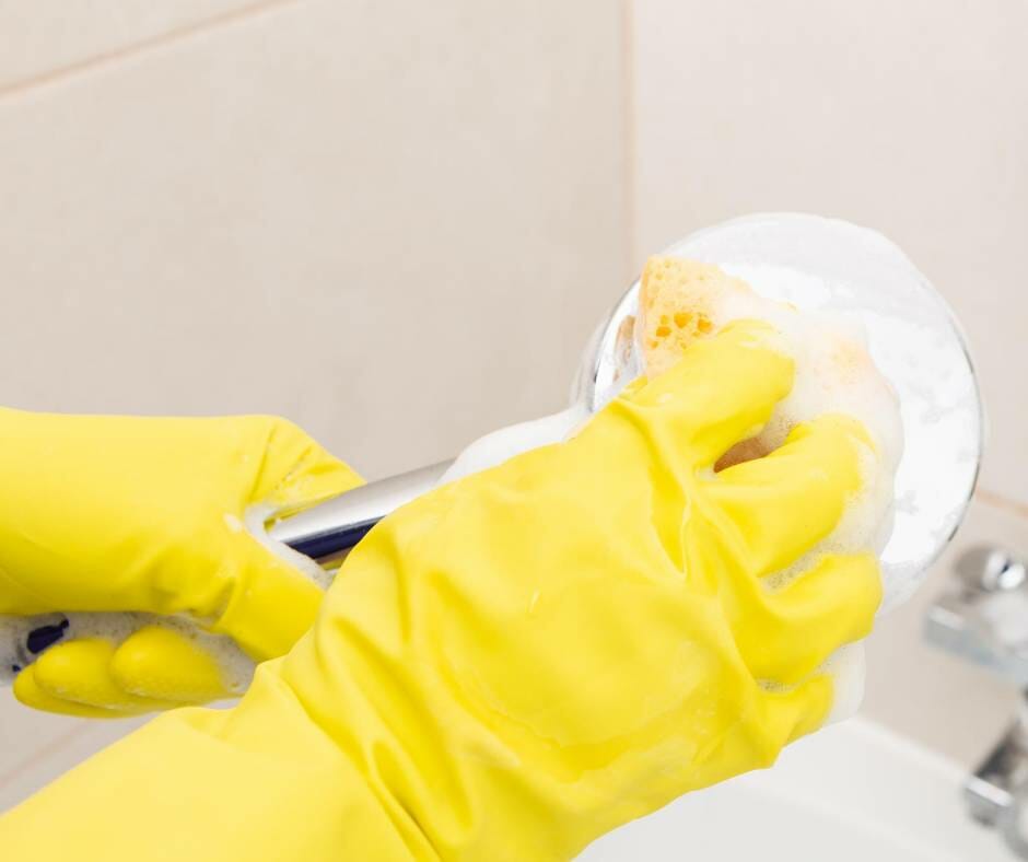 handheld shower clean