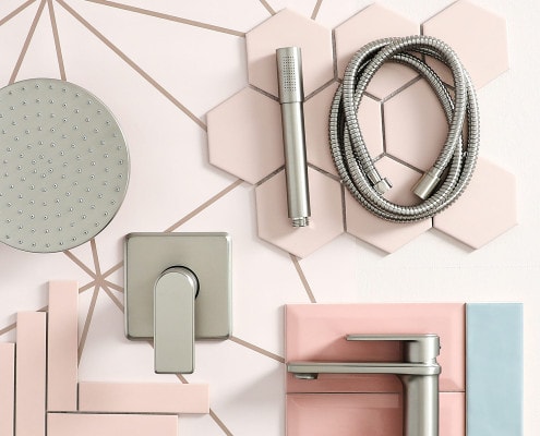 sherbet shades, pink bathroom ideas