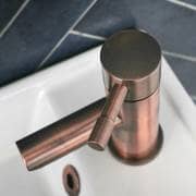 amara brushed copper mono basin tap