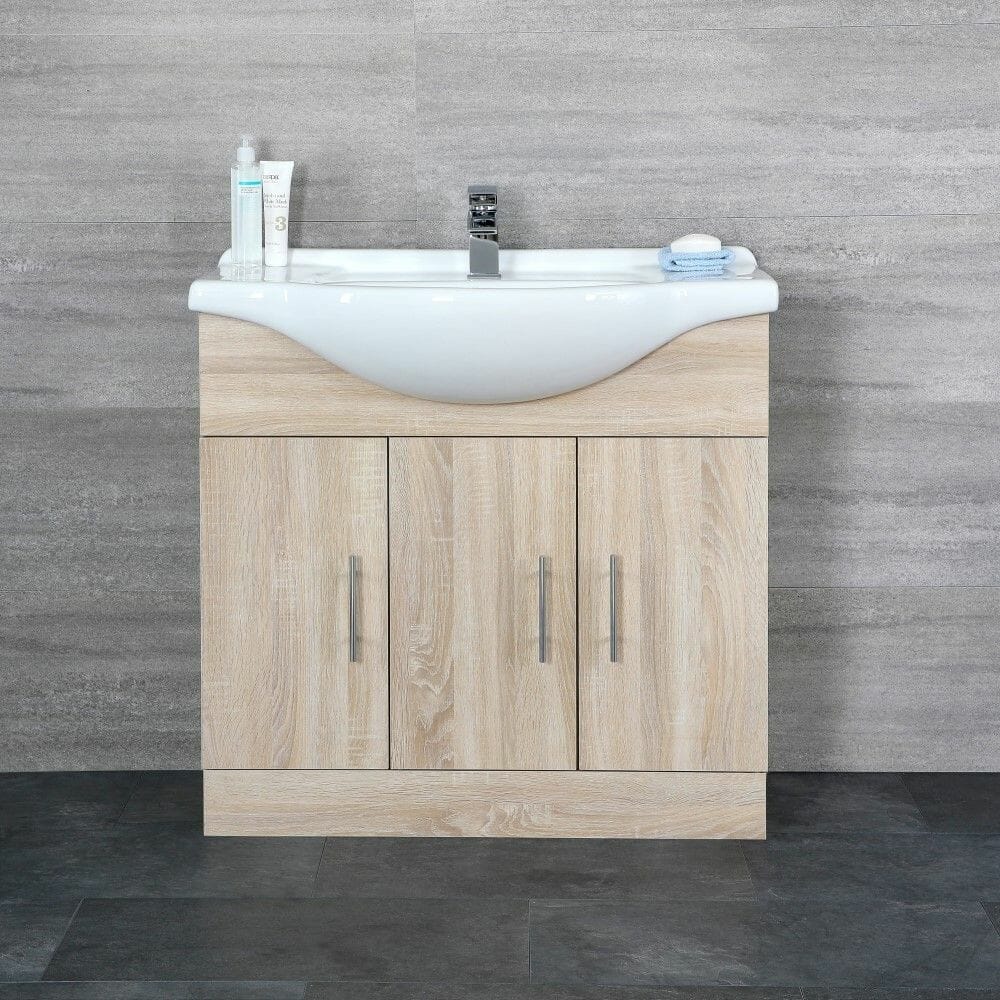 Milano Arch Oak Vanity Unit w/ Basin