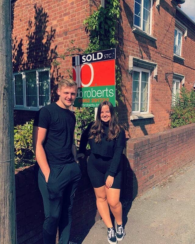 Chloe and Aaron Next To Their New Home Chloe and Aaron Next To Their New Home