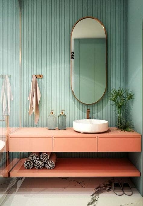 Terracotta vanity unit
