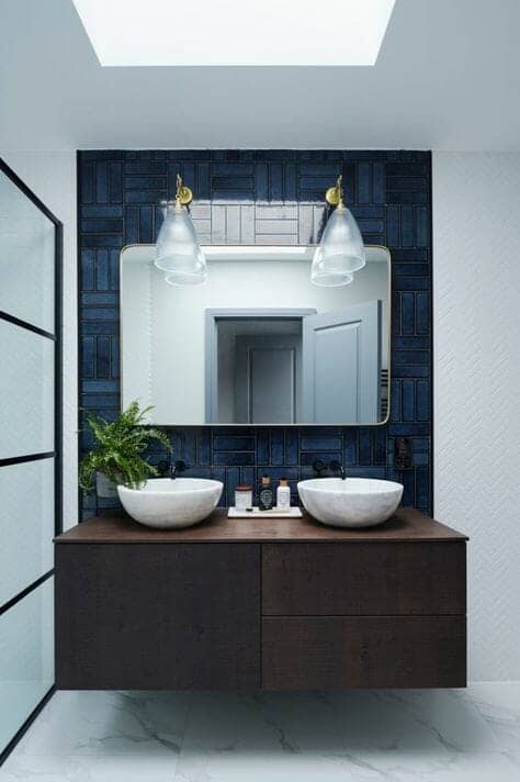 blue wall tiles in bathroom blue wall tiles in bathroom