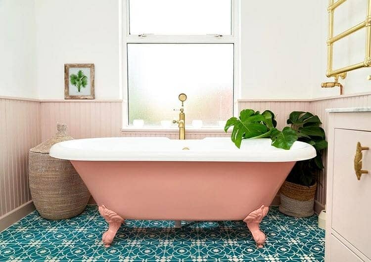 Transitional bathroom space