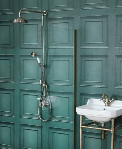 Green panel bathroom