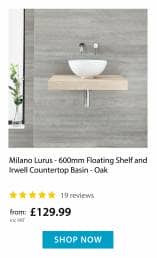 Countertop Basin with Floating Shelf