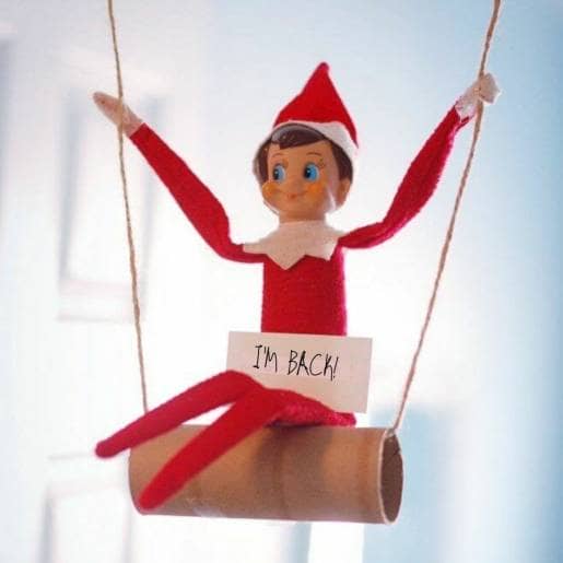 Elf on a swing