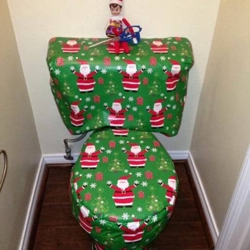 wrapped up toilet seat