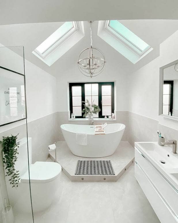 Marble Floor Bathroom