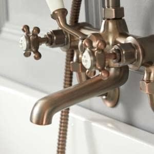 Oil rubbed bronze bath tap