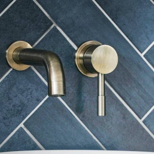 Brushed Brass Wall Mounted Tap