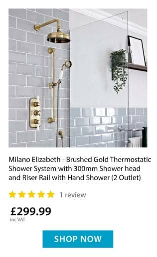 Brushed gold shower Brassware 