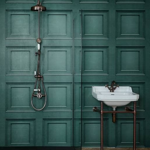 Jager groene badkamer