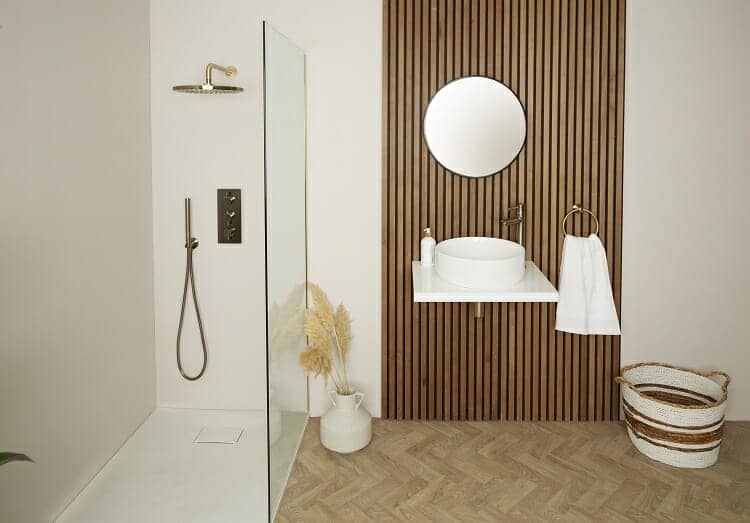 naturally styled bathroom interior