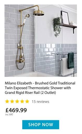 Brushed Gold Thermostatic Shower