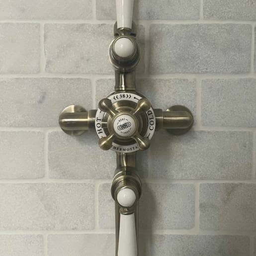 brushed gold shower valve