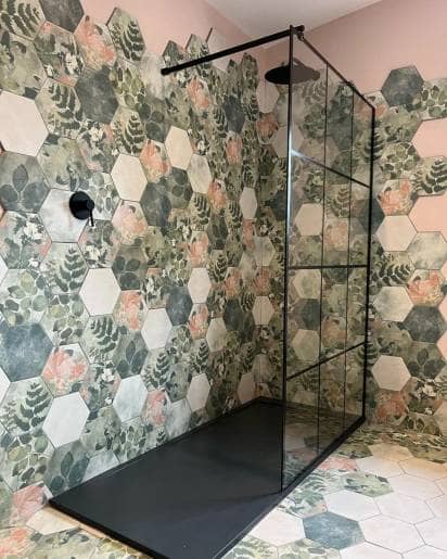 Bathroom wall mural
