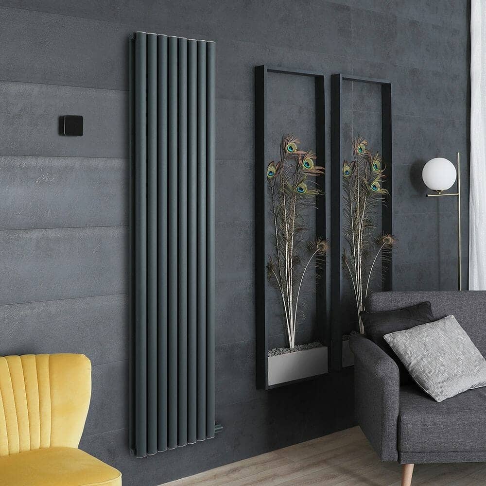 Milano Aruba Ardus anthracite dry heat vertical designer radiator