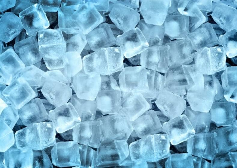 Multiple ice cubes stacked