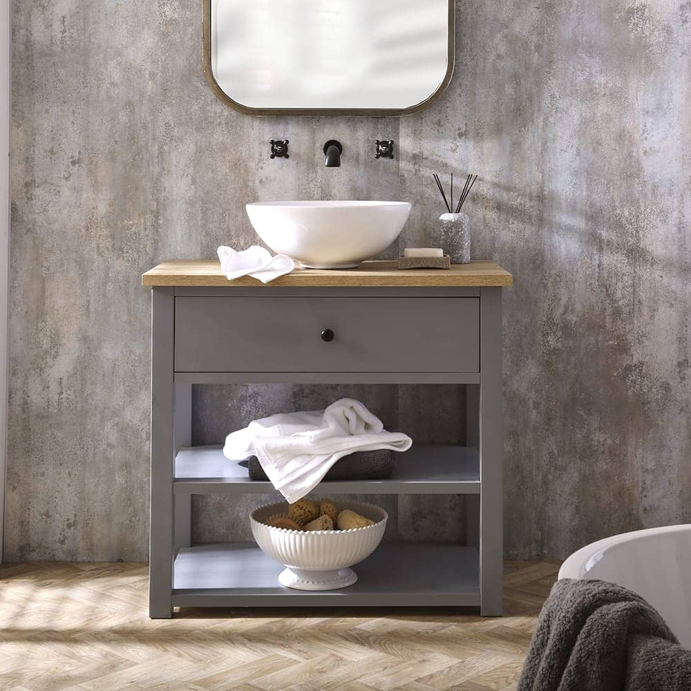 a vanity unit in a modern bathroom