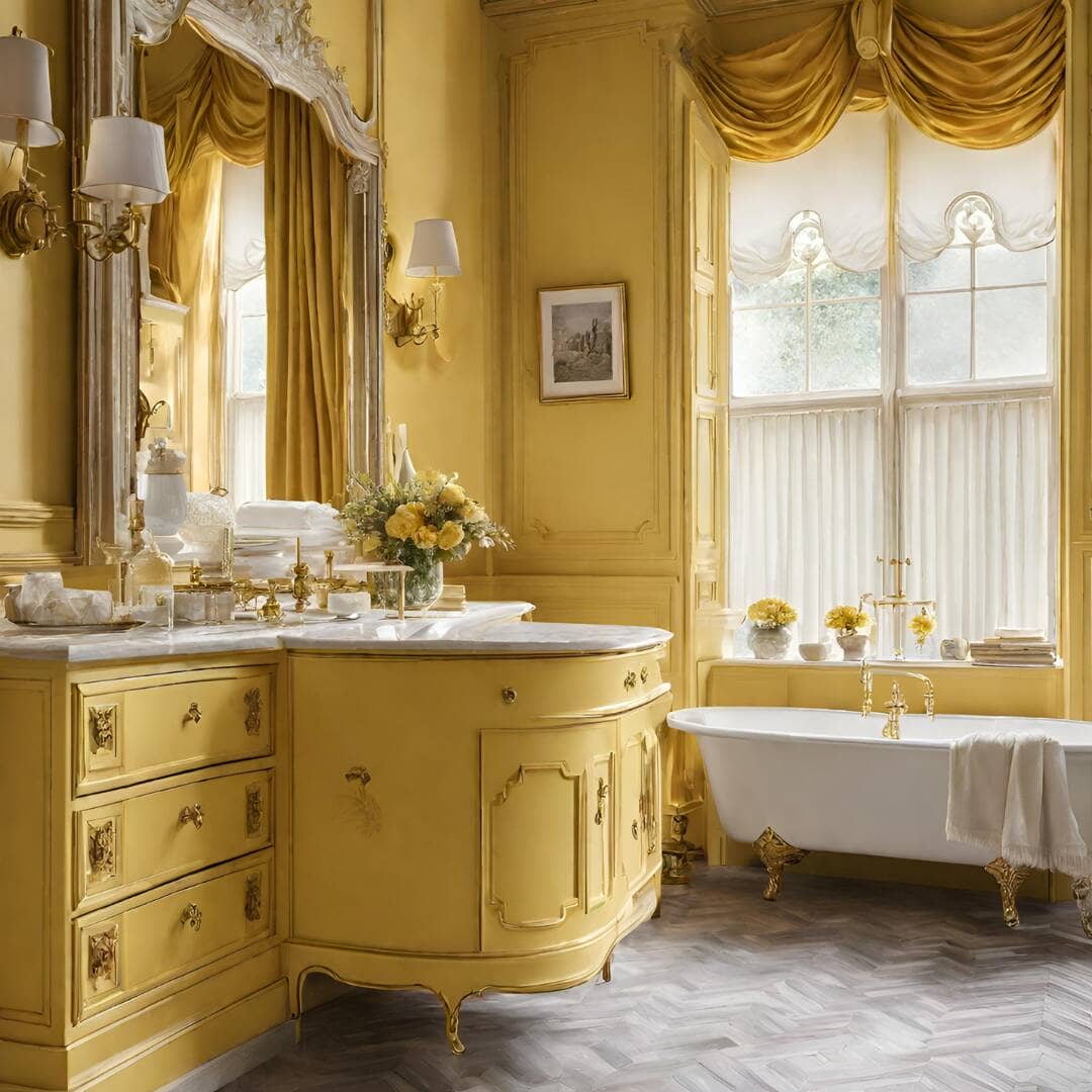 De badkamersuite van Featherington.