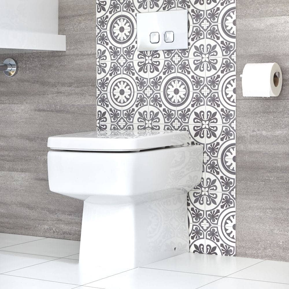Milano Farington - Modern Square Back to Wall Toilet with Soft Close Seat