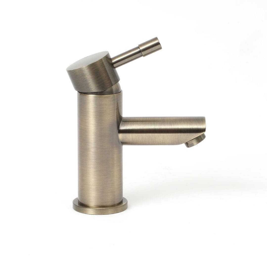 Monobloc modern brushed brass tap
